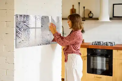 Tablă magnetică cu ștergere uscată cu model frunză de palmier