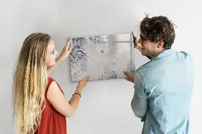 Tablă magnetică cu ștergere uscată cu model frunză de palmier