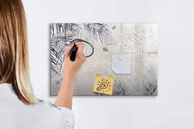 Tablă magnetică cu ștergere uscată cu model frunză de palmier