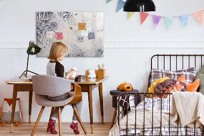 Tablă magnetică cu ștergere uscată cu model frunză de palmier