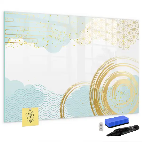 Tablă magnetică cu ștergere uscată model decorativ