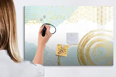Tablă magnetică cu ștergere uscată model decorativ