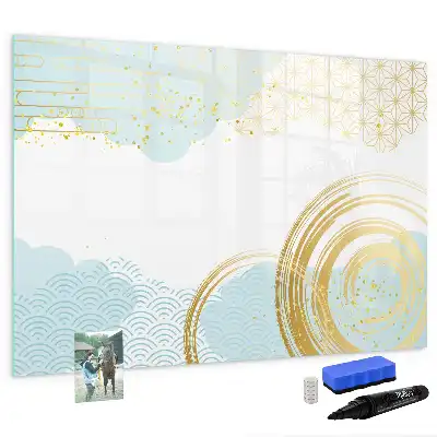 Tablă magnetică cu ștergere uscată model decorativ