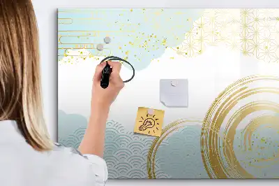 Tablă magnetică cu ștergere uscată model decorativ