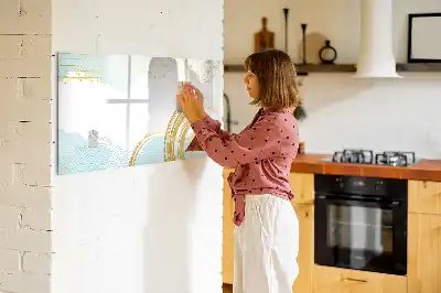 Tablă magnetică cu ștergere uscată model decorativ