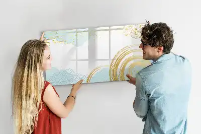 Tablă magnetică cu ștergere uscată model decorativ