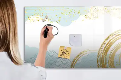 Tablă magnetică cu ștergere uscată model decorativ