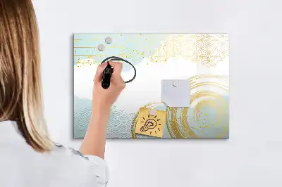 Tablă magnetică cu ștergere uscată model decorativ