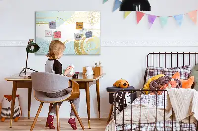 Tablă magnetică cu ștergere uscată model decorativ