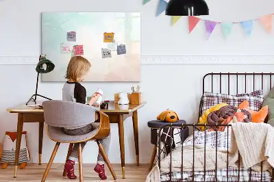 Tablă magnetică cu ștergere uscată cu model marmură în acuarelă