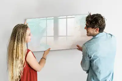 Tablă magnetică cu ștergere uscată cu model marmură în acuarelă