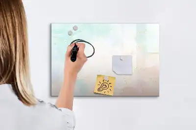 Tablă magnetică cu ștergere uscată cu model marmură în acuarelă