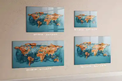 Tablă magnetică cu ștergere uscată harta lumii abstractă