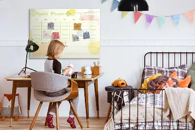 Tablă magnetică cu ștergere uscată planificator de familie