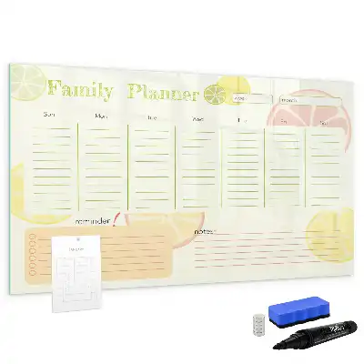 Tablă magnetică cu ștergere uscată planificator de familie