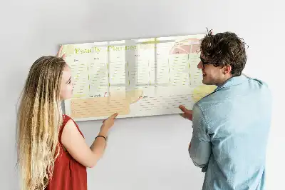 Tablă magnetică cu ștergere uscată planificator de familie