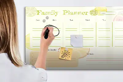 Tablă magnetică cu ștergere uscată planificator de familie