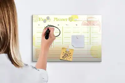 Tablă magnetică cu ștergere uscată planificator de familie