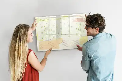 Tablă magnetică cu ștergere uscată planificator de familie