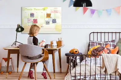 Tablă magnetică cu ștergere uscată planificator de familie