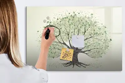 Tablă magnetică cu ștergere uscată cu design de copac mare în natură