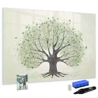 Tablă magnetică cu ștergere uscată cu design de copac mare în natură