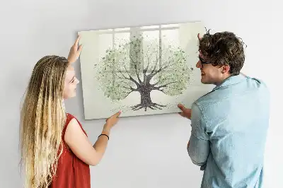 Tablă magnetică cu ștergere uscată cu design de copac mare în natură
