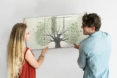 Tablă magnetică cu ștergere uscată cu design de copac mare în natură