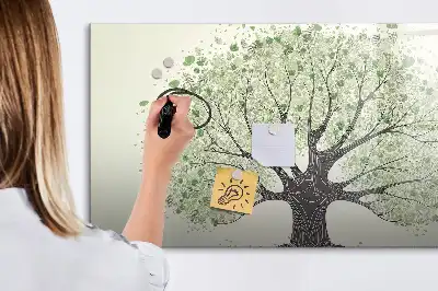 Tablă magnetică cu ștergere uscată cu design de copac mare în natură