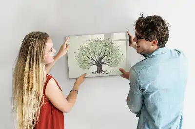 Tablă magnetică cu ștergere uscată cu design de copac mare în natură