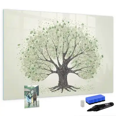 Tablă magnetică cu ștergere uscată cu design de copac mare în natură