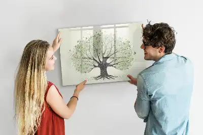 Tablă magnetică cu ștergere uscată cu design de copac mare în natură