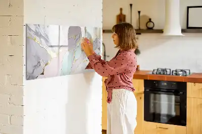 Tablă magnetică cu ștergere uscată model de marmură