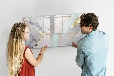 Tablă magnetică cu ștergere uscată model de marmură