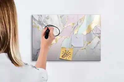 Tablă magnetică cu ștergere uscată model de marmură