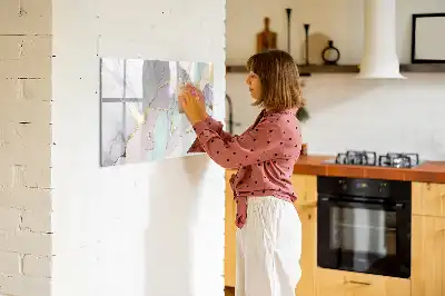 Tablă magnetică cu ștergere uscată model de marmură