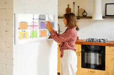 Tablă magnetică cu ștergere uscată planificator săptămânal