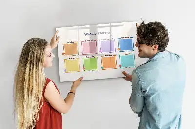 Tablă magnetică cu ștergere uscată planificator săptămânal