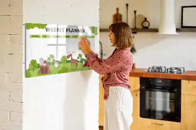 Tablă magnetică cu ștergere uscată pentru planificarea lecțiilor