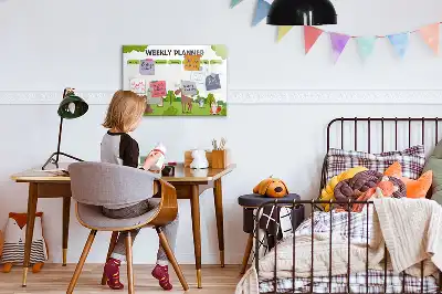 Tablă magnetică cu ștergere uscată pentru planificarea lecțiilor