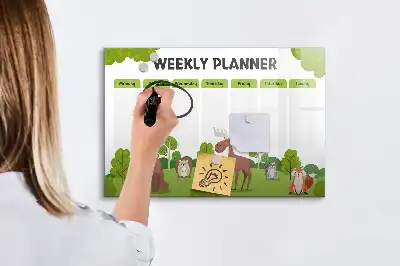 Tablă magnetică cu ștergere uscată pentru planificarea lecțiilor