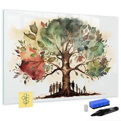 Tablă magnetică cu ștergere uscată sub formă de arbore genealogic