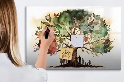 Tablă magnetică cu ștergere uscată sub formă de arbore genealogic