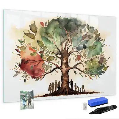 Tablă magnetică cu ștergere uscată sub formă de arbore genealogic