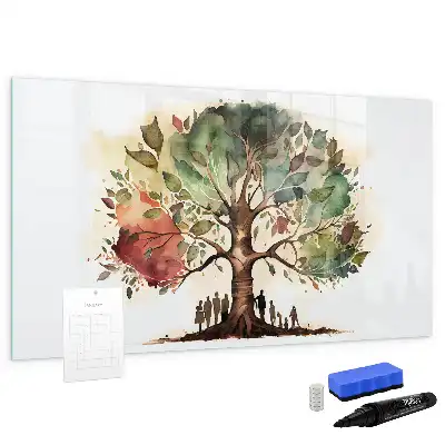 Tablă magnetică cu ștergere uscată sub formă de arbore genealogic