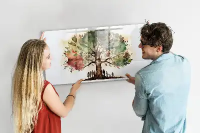 Tablă magnetică cu ștergere uscată sub formă de arbore genealogic