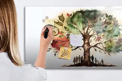 Tablă magnetică cu ștergere uscată sub formă de arbore genealogic