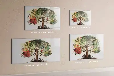 Tablă magnetică cu ștergere uscată sub formă de arbore genealogic