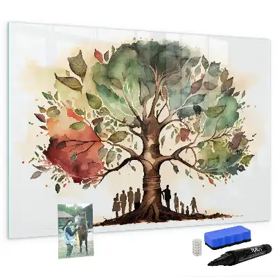 Tablă magnetică cu ștergere uscată sub formă de arbore genealogic