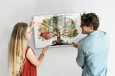 Tablă magnetică cu ștergere uscată sub formă de arbore genealogic